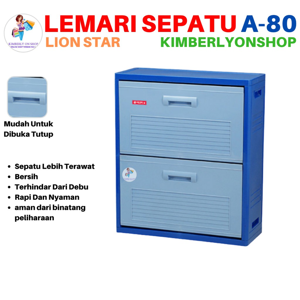 Lemari Rak Sepatu Tutup Optima Shoes Cabinet A 80 Lion Star