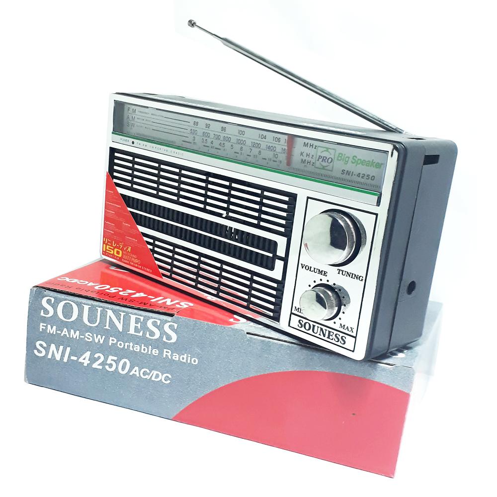 Souness Radio Portable AC/DC 3 Band FM/AM/SW SNI-4250