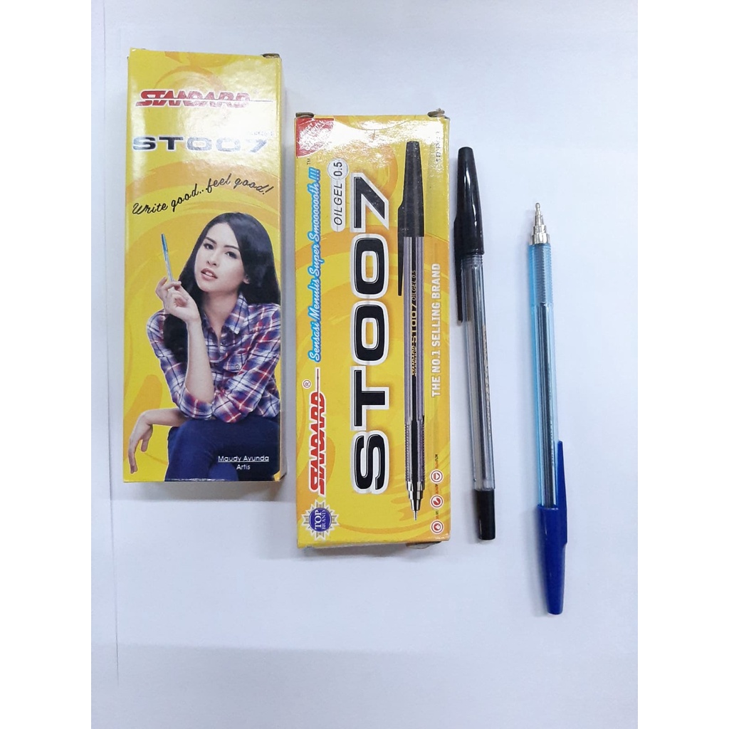 

BOLPEN PULPEN STANDARD ST 007 hitam biru 0.5 murah PEN BOLPOIN