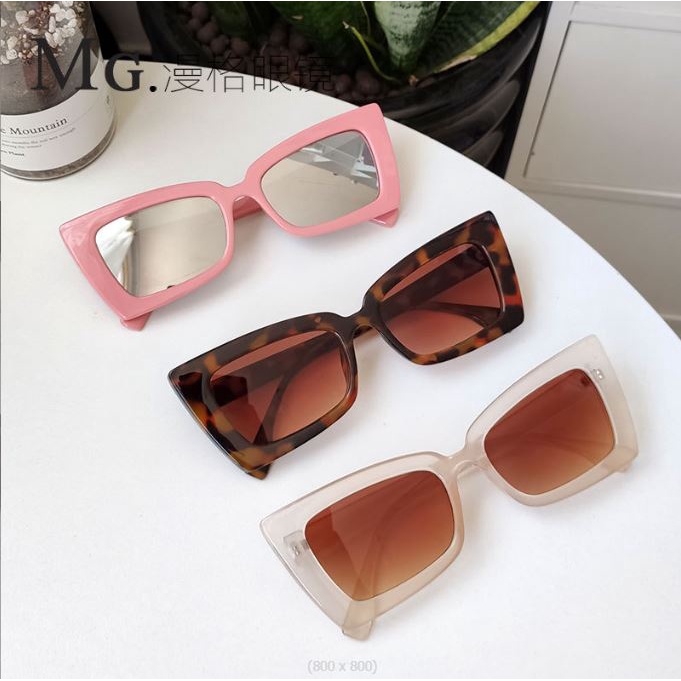 BV.ID KC404 KACAMATA HITAM WANITA KACA MATA KOTAK VINTAGE SUNGLASSES GAYA KOREA IMPORT MURAH