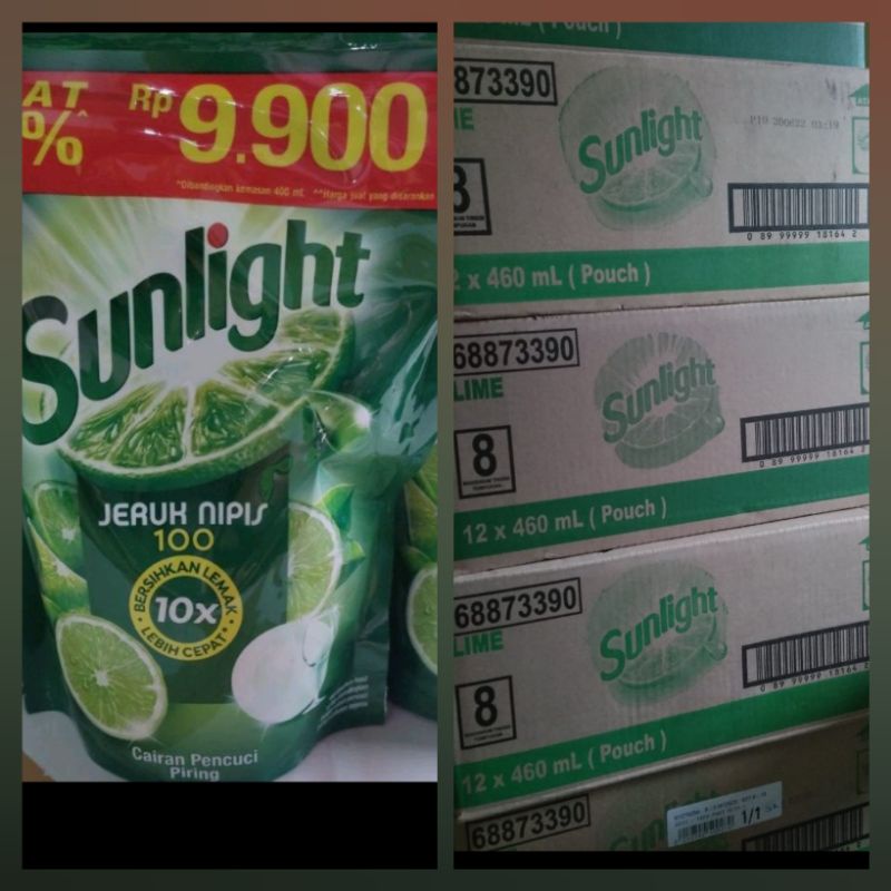 Sunlight reffill 460ml cairan Pencuci Piring