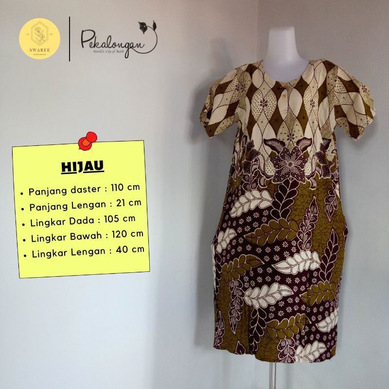 Baju Daster Wanita Remaja Dewasa Busui Lengan Pendek Motif Batik