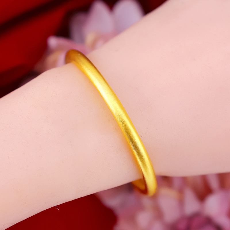 Gelang Lapis Emas Asli Kadar 375 Tebal 5mm Gaya Kuno Untuk Wanita
