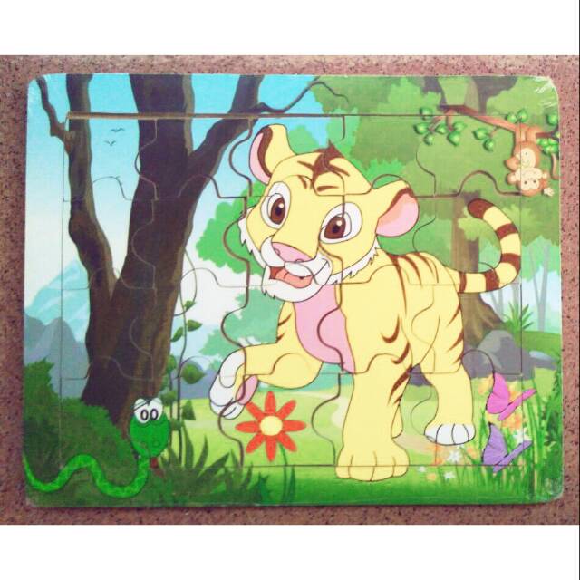 

Puzzle mini stiker Harimau seri a