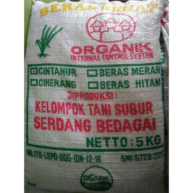 Beras organik putih aromatik medan 5kg