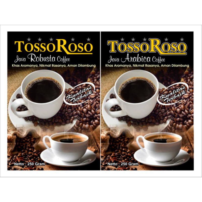 

Kopi bubuk murni original robusta arabica TOSSO ROSO