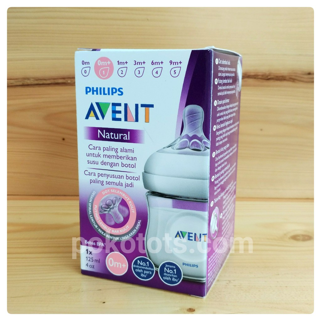 Philips Avent Feeding Bottle Natural 125ml Botol Susu Bayi