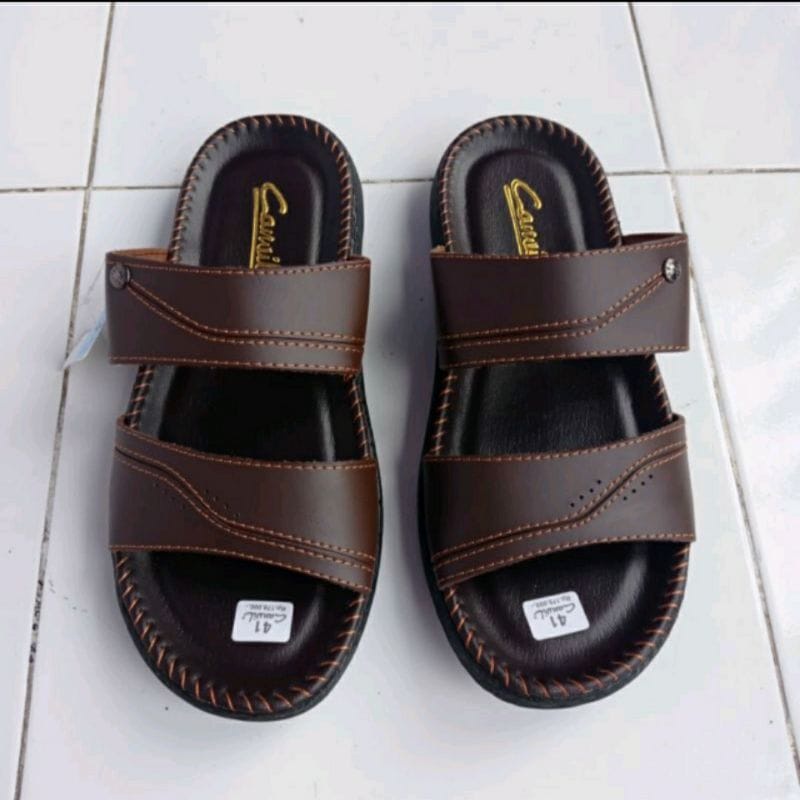 PROMO RAMADHAN / Sandal Kulit / Sandal Pria / Sandal Slide / Sandal Casual Pria/ Sandal ban 2