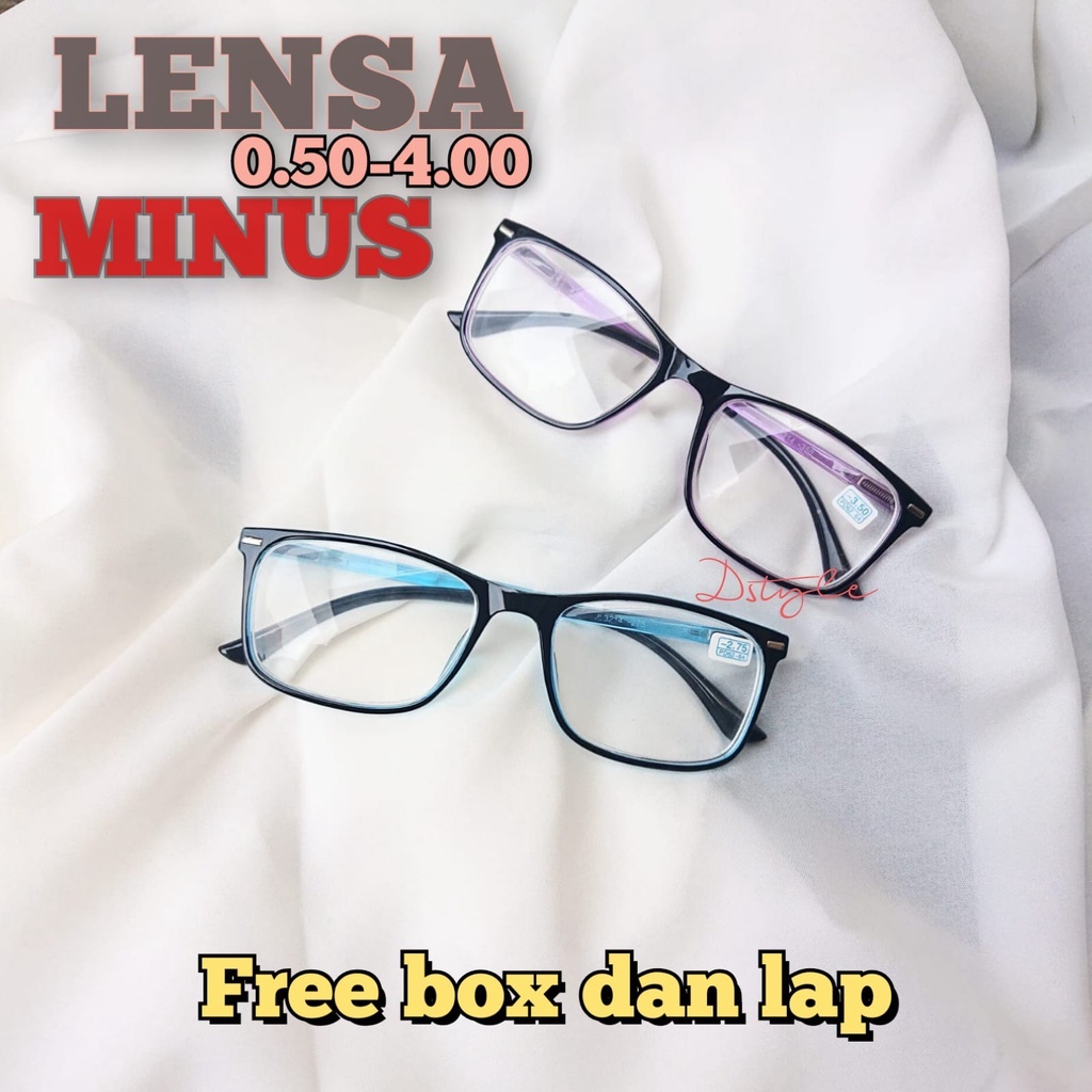 COD KACAMATA MINUS TERBARU MODEL TRANFARAN  UNISEX FREE BOX DAN LAP