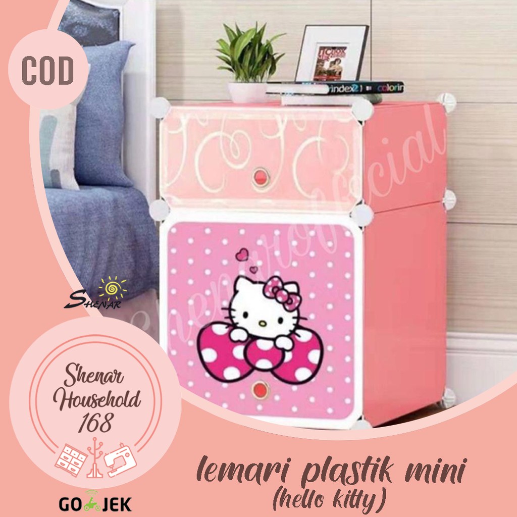 LEMARI MINI KARAKTER/LEMARI ANAK/PLASTIK/LEMARI /RAK SUSUN/LEMARI 2 PINTU,SHENARHOUSEHOLD