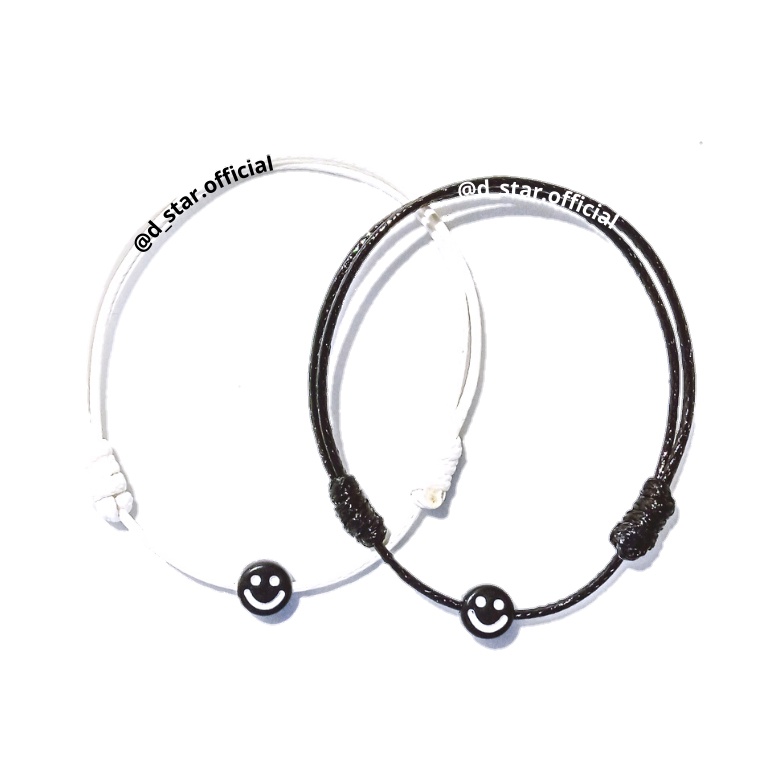 Gelang Tali Hitam / Gelang Smile / gelang / gelang pria /gelang wanita / gelang couple / gelang tang