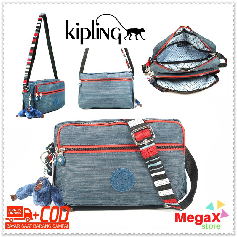 TAS KIPLING WANITA SELEMPANG ATAU TAS SELEMPANG WANITA BERBAHAN PARASUT 6204