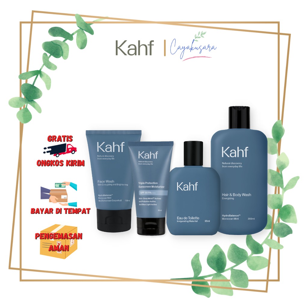 Jual Paket Lengkap Perawatan Pria Kahf Biru Shopee Indonesia