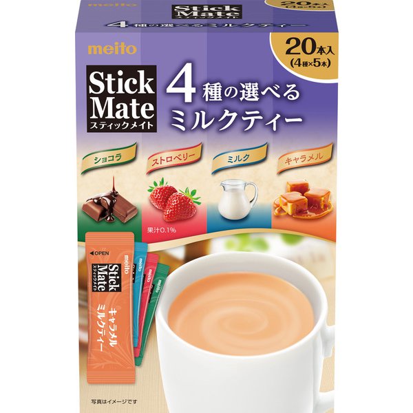 Jual Meito Stick Mate Milk Tea 4 pilihan rasa (1 kotak isi 20 stick ...