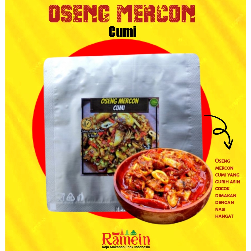 

Oseng Mercon Spesial Cumi Premium Makanan Viral Siap saji Jajanan Khas Asli Indonesia Kemasan Sachet Mini 50 Gram Extra Hot Pedas Paling Enak Banget Halal Murah Super Pedes Rasa Mantap Seuhah Tanpa Bahan Pengawet Sangat Nikmat