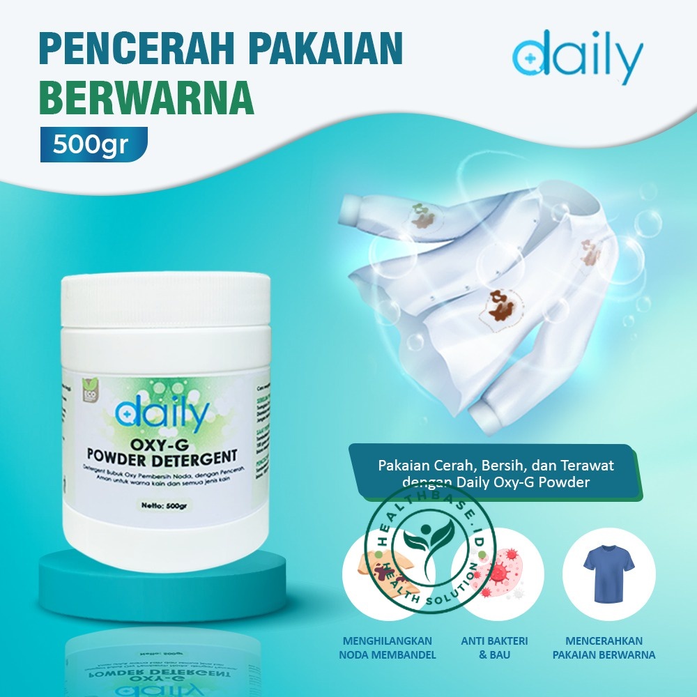 DETERJEN BUBUK LAUNDRY PENCERAH WARNA &amp; PENGHILANG NODA PAKAIAN | DAILY OXY-G POWDER DETERGENT | PENCERAH WARNA PAKAIAN RAMAH LINGKUNGAN