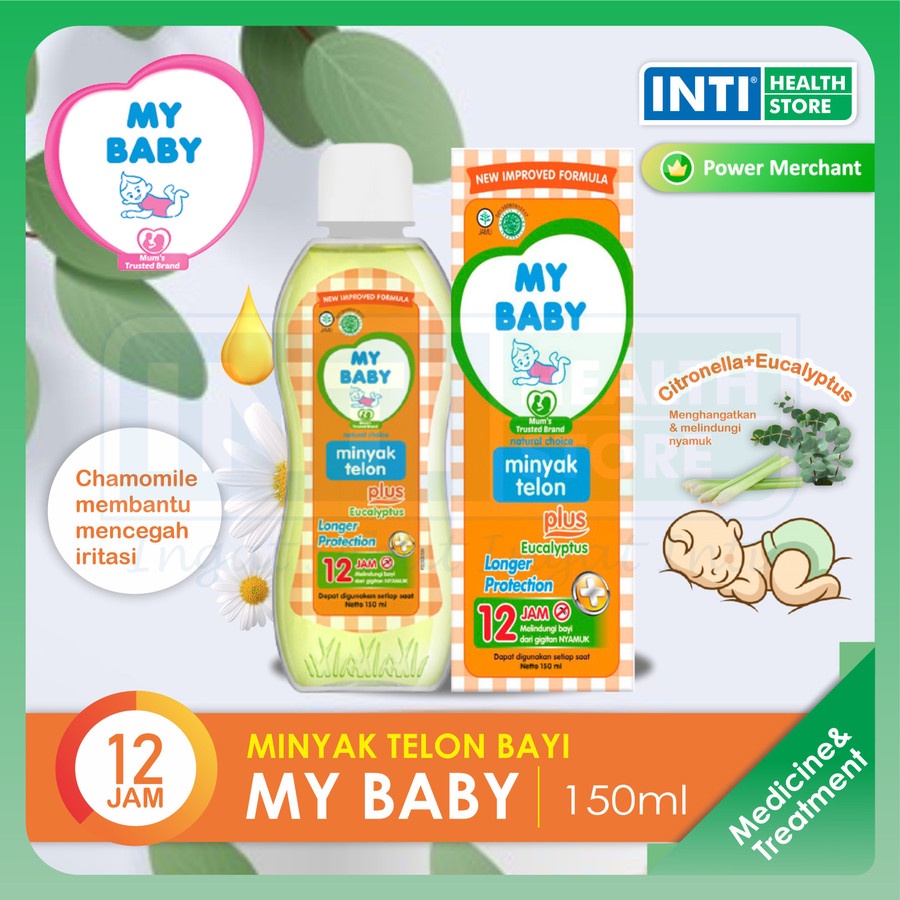 My Baby | Minyak Telon Plus Longer Protection 12 Jam 150 ml Eucalyptus