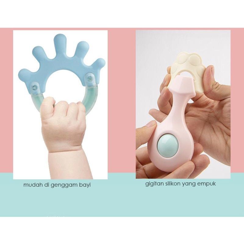 Mainan Rattle Teether Bayi Premium Model Baru Aneka Model