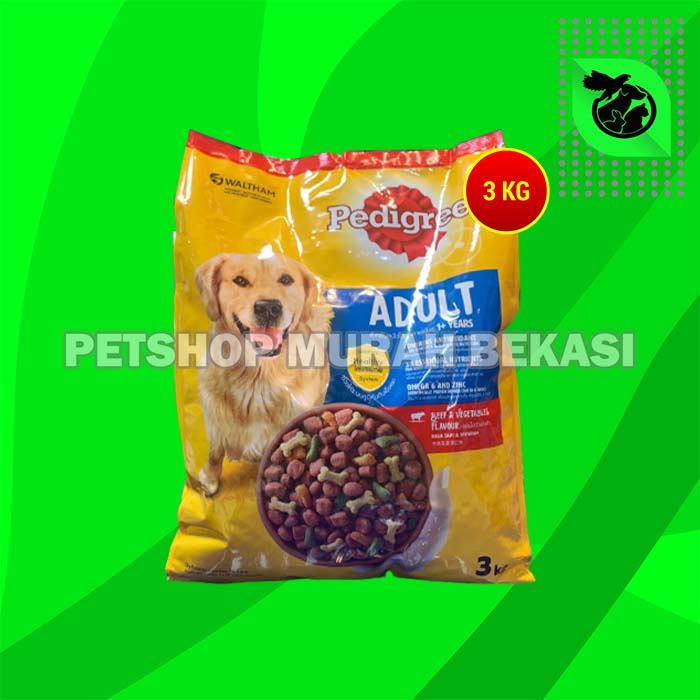 Pedigree Beef &amp; Vegetables 3Kg Makanan Anjing Pedigree Adult 3 Kg