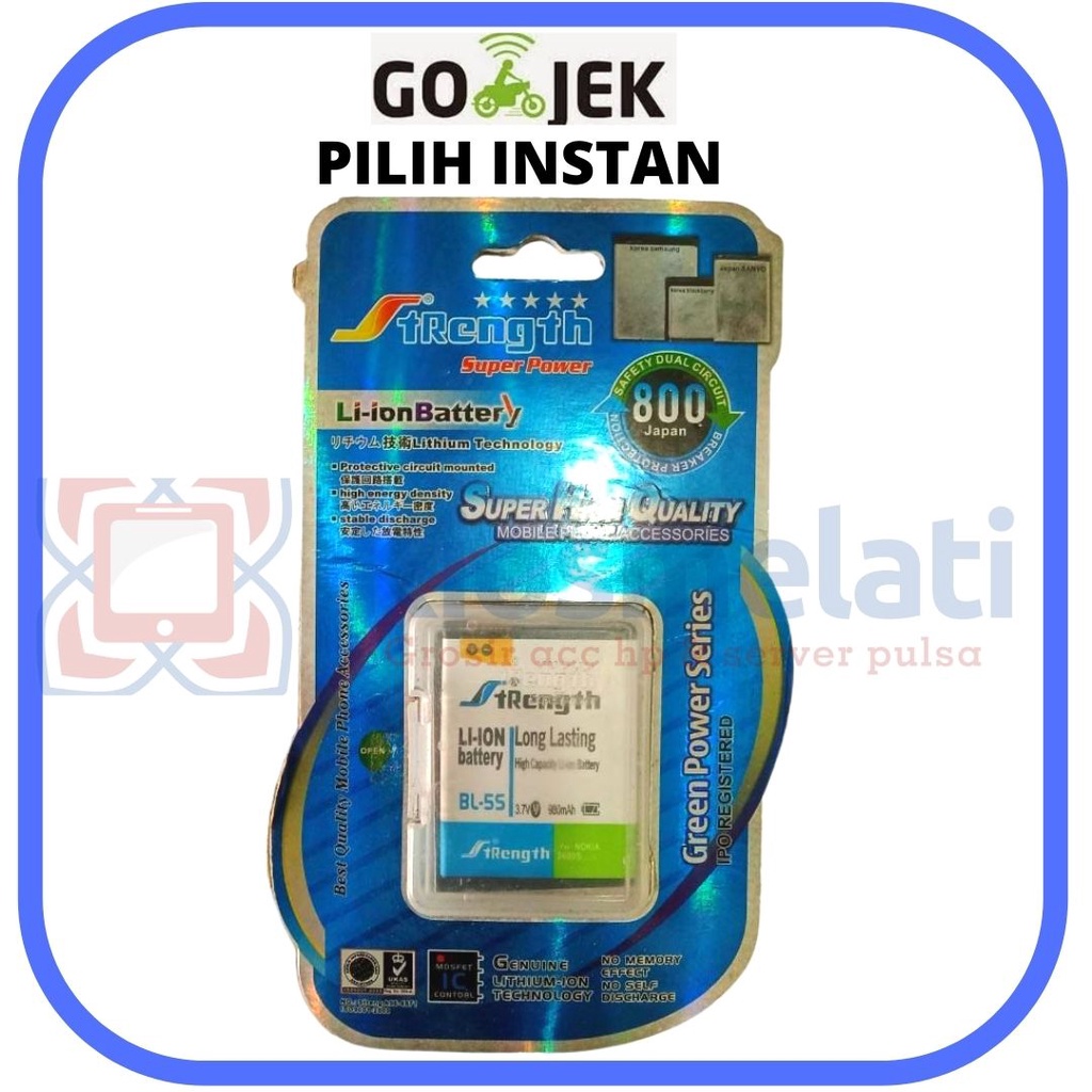 BATERAI STRENGTH DOUBLE POWER 2 iC Strenght Nokia BL-5S/ BATERY NOKIA BL-5CT 6303C/6303/C5-00/5220xm