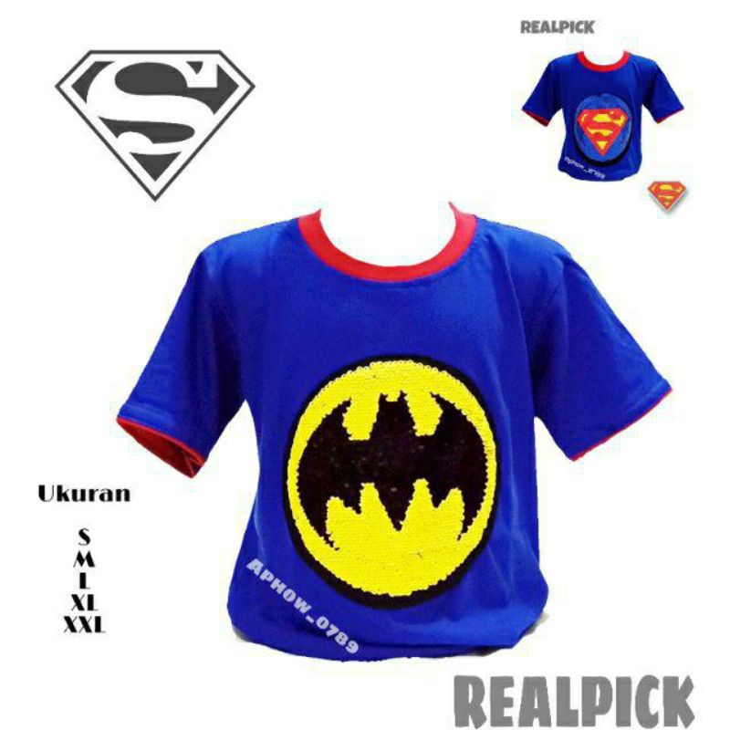 KAOS ANAK USAP 2 GAMBAR,BATMAN,SUPERMAN,C.AMERICA,