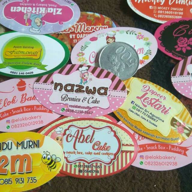 

Stiker Oval 6 x 3.5 cm - isi 1.000 lembar