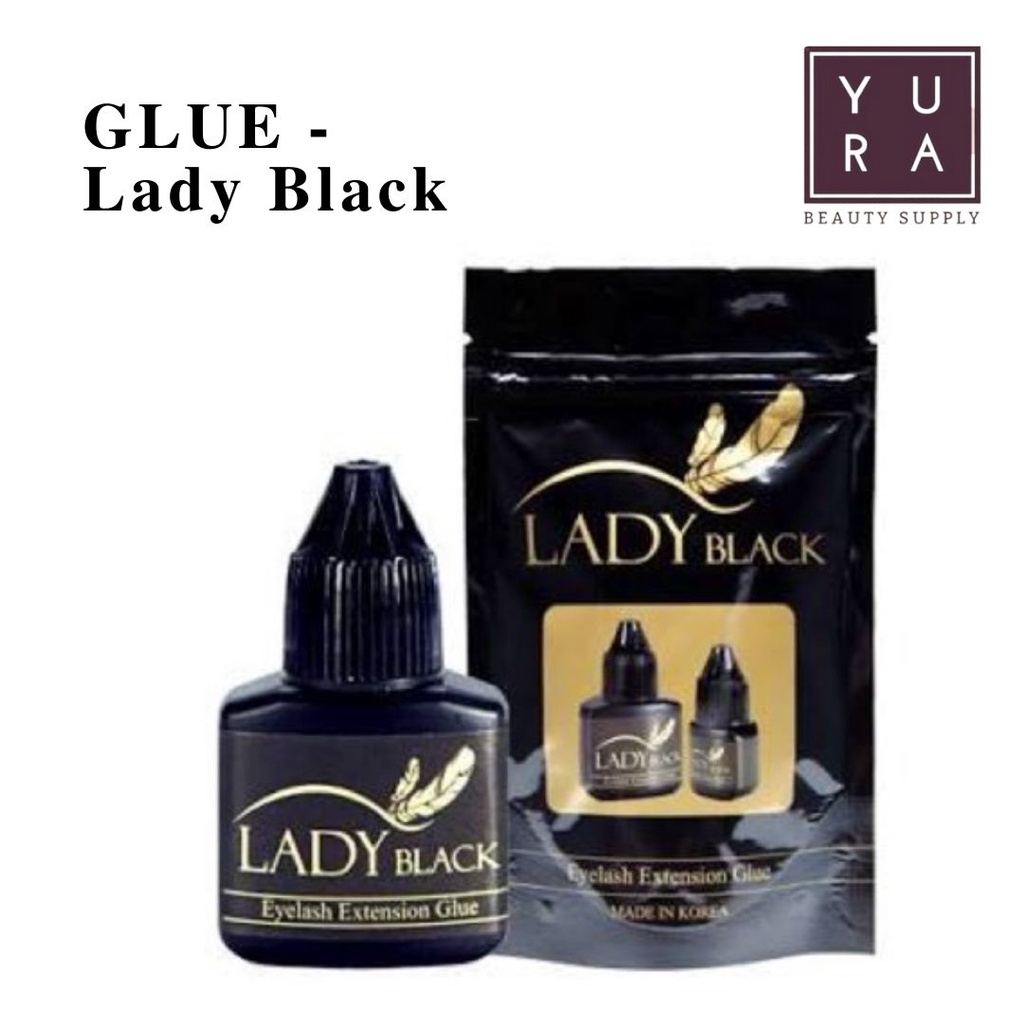 LADY BLACK Glue - 5ml (pakai pouch) LEM/ GLUE EYELASH EXTENSION