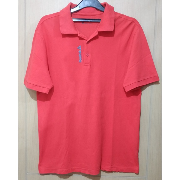 Preloved Kaos Polo Pria Reebok Original Red Size XL