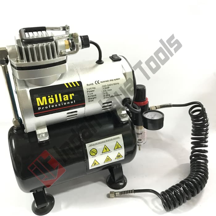 MOLLAR Mini Kompresor Oilless Air Brush TC-20T - Compressor Oiless