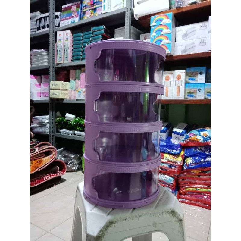 TEMPAT LAUK 4 SUSUN / TEMPAT PENYIMPANAN LAUK 4 SUSUN ULIR / STORAGE DISH COVER)/TUTUP WADAH SAJI