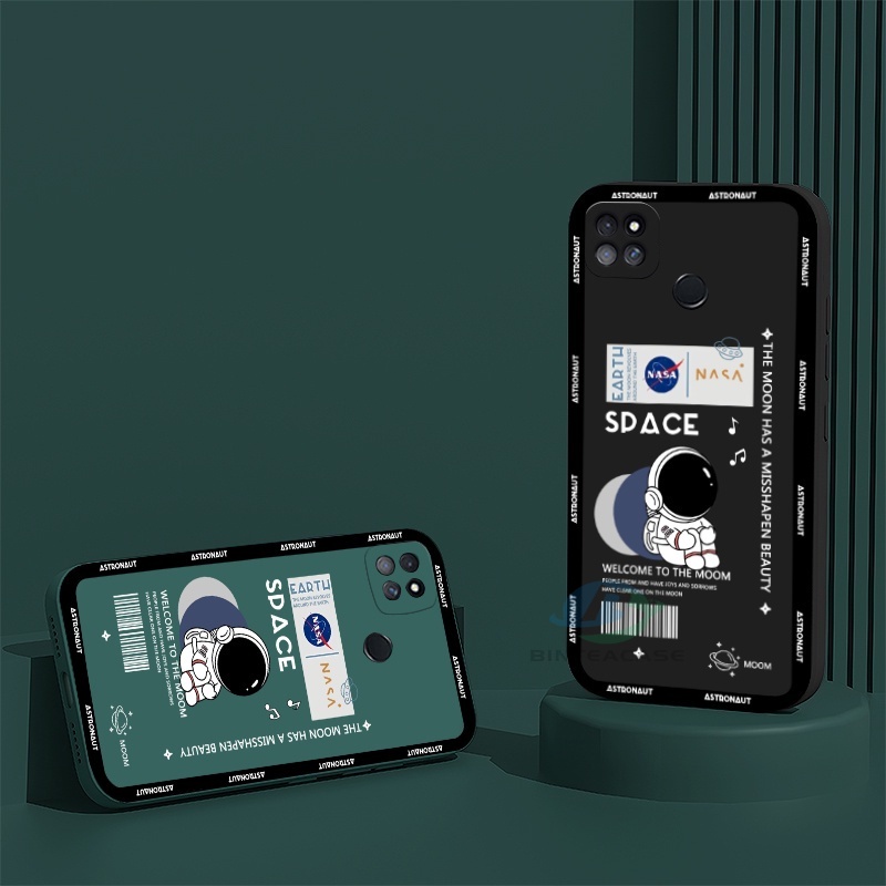 Case Pelindung Lensa Pola NASA Astronaut Bahan Silikon Untuk IPhone 13 Pro Max 11 12 Xr XS 6 6S 7 8 Plus