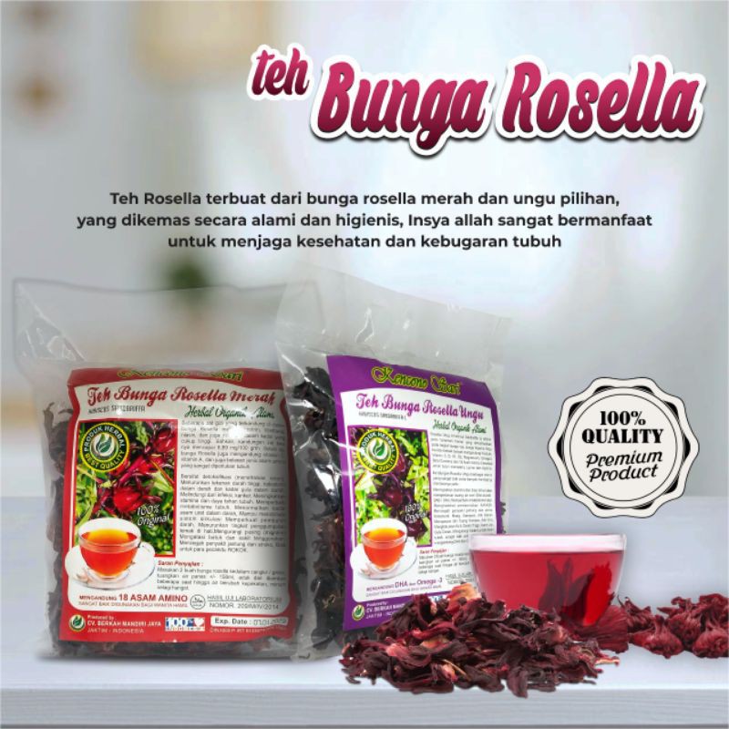 

Teh Rosella merah dan ungu