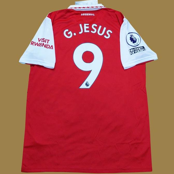 ORIGINAL JERSEY ARSENAL 2022 - 2023 HOME GABRIEL JESUS BAJU BOLA ASLI SGFD5436VE
