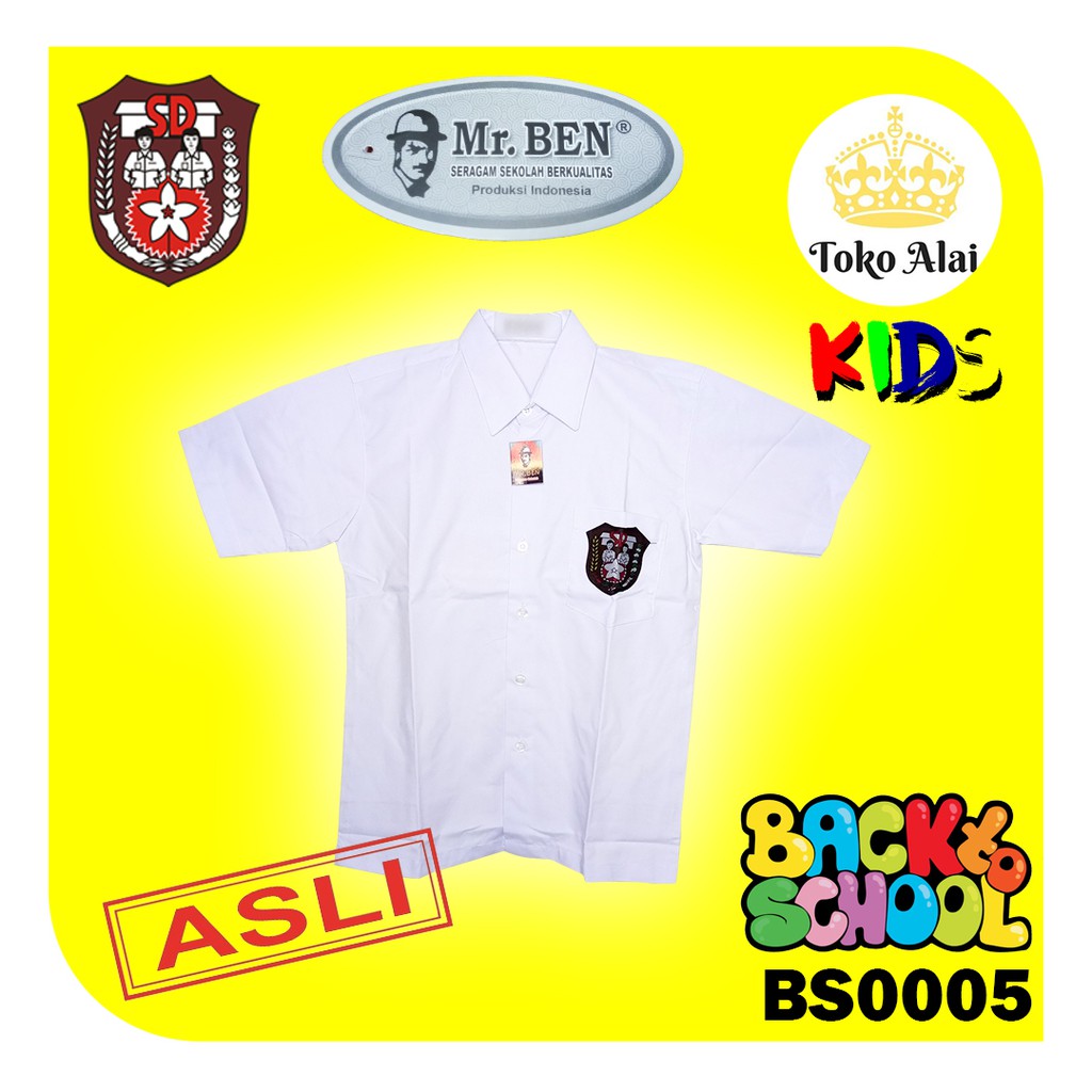  Baju  Seragam  Sekolah SD  Mr Ben Asli Baju  Sekolah SD  