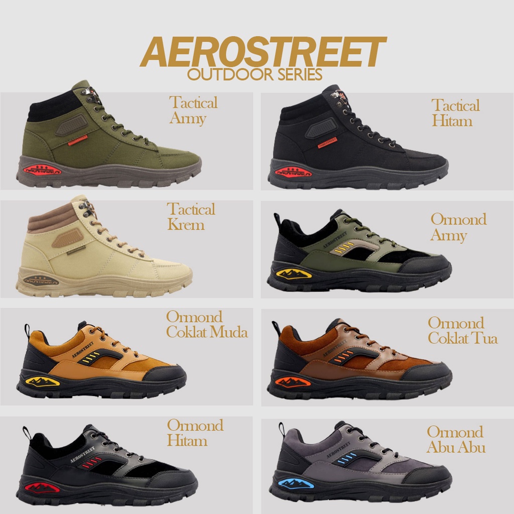 Aerostreet 40-43 Tactical / Ormond - Sepatu Sneakers Outdoor Sport Pria ( 100% ORIGINAL )