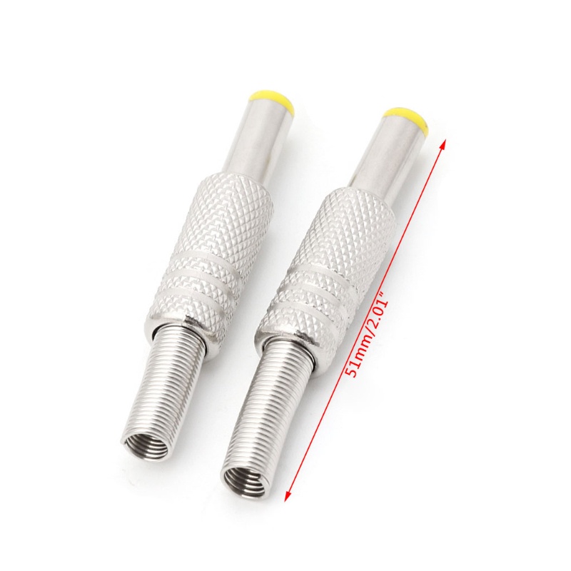 Bt 5Pcs 5.5x2.5mm DC Power Jack Male Plug Metal Connector Adapter Untuk MP3 Player