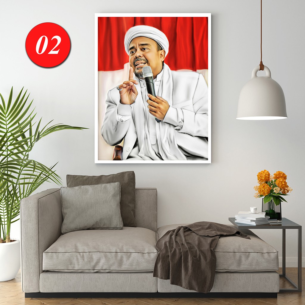 Foto ulama bingkai berkaca ukuran 30x40 besar