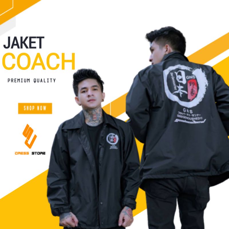 Jaket coach pria jaket coach wanita Salvio Hexia bahan parasut