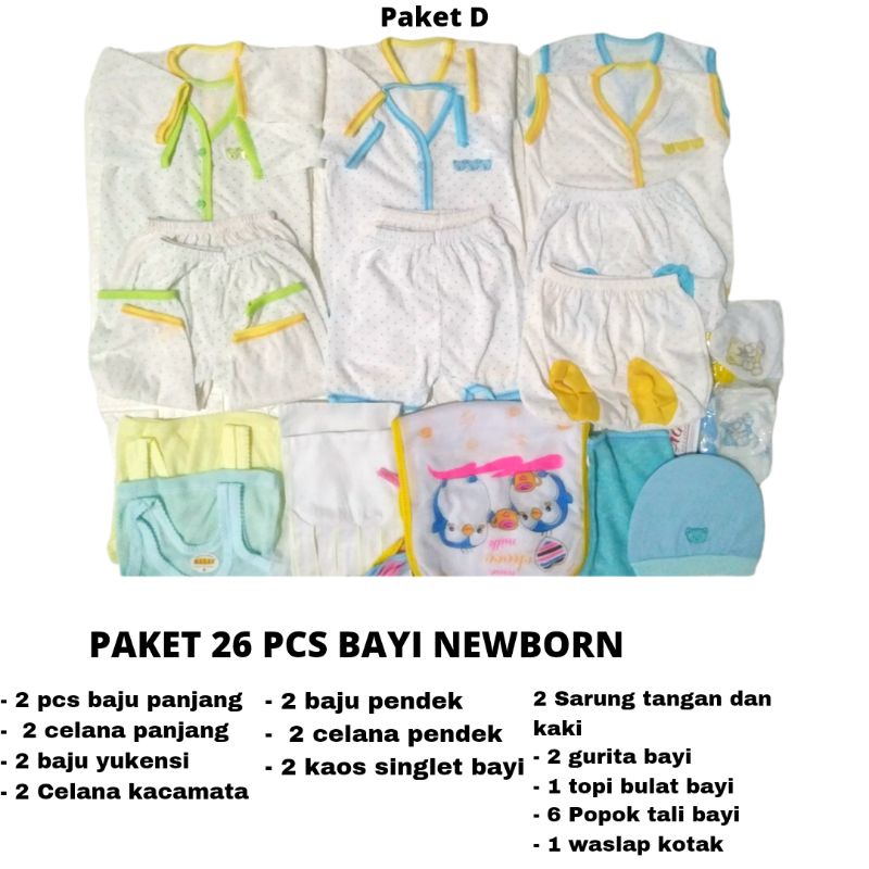 PAKET BAJU BAYI NEWBORN/PAKET PERLENGKAPAN BAJU BAYI BARU LAHIR