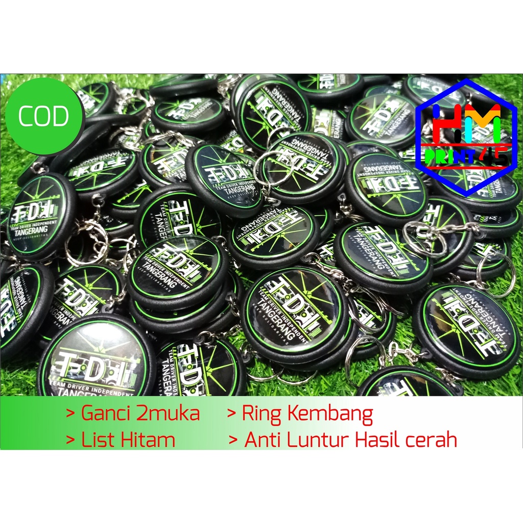 Termurah !!! Gantungan Kunci Custom 2sisi / Ganci bulak balik