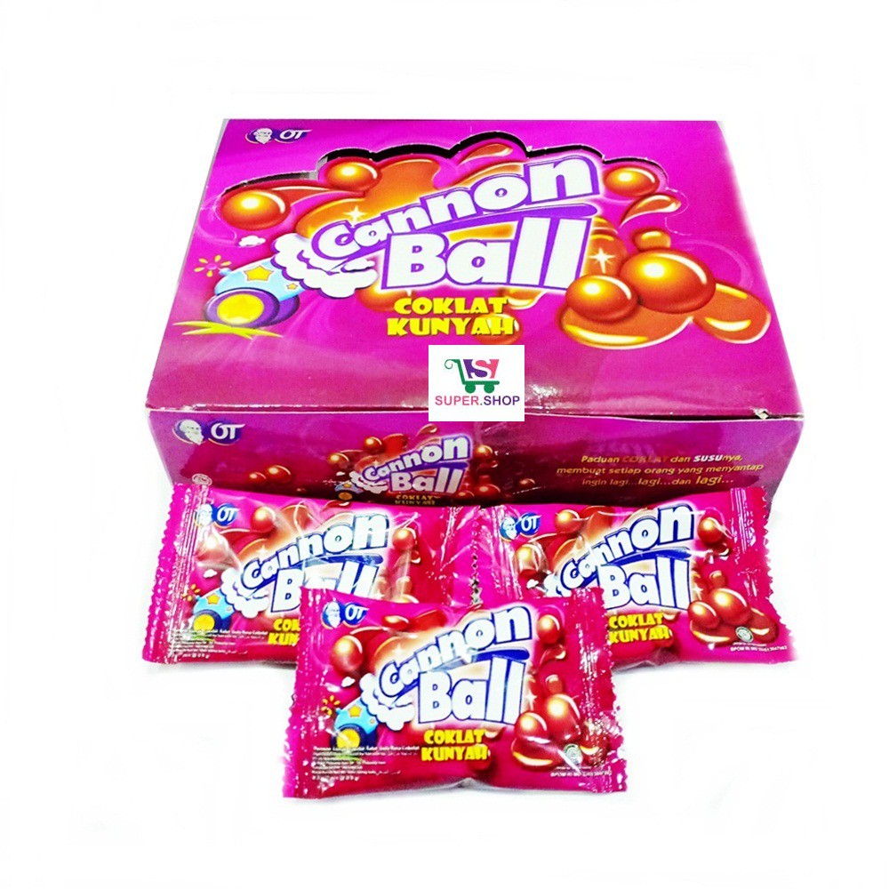 Cannon Ball Coklat Kunyah (isi 24 Pcs)