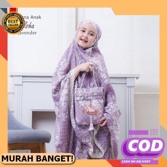 Mukena Anak Perempuan Bahan Rayon Premium Usia 12 Tahun 11 Tahun 10 Tahun 9 Tahun Mukena Anak Anak A
