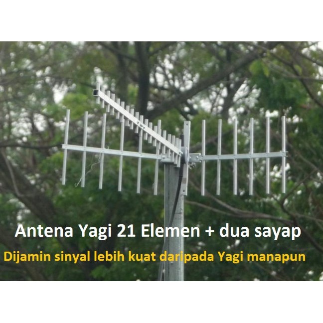 Antena Yagi 21 Element Kabel 15m Induksi Modem Mifi Hp 3g 4g Antena Yagi 21EL Induksi 1800-2300