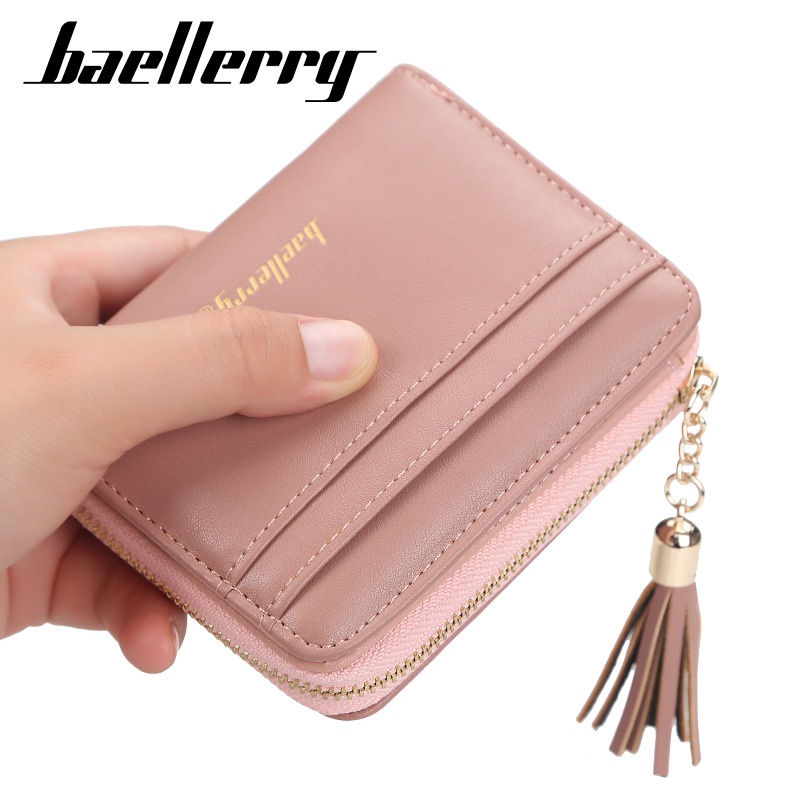 BAELLERRY N1823 Dompet Wanita Kecil Dompet Lipat Bahan Kulit PU Leather Premium WATCHKITE WKOS