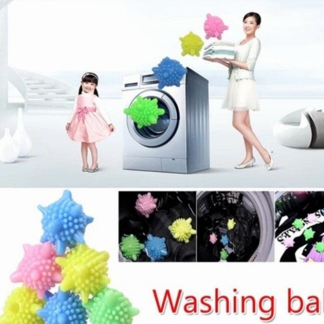 Serbagrosirmurah Washing Ball Magic Bola Laundry Silikon Mesin Suci Baju Bersih Bola Mesin Cuci Silikon Laundry