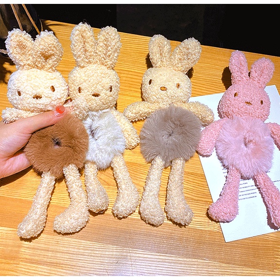 Ikat Rambut Korea Anak Perempuan Motif Karakter Hewan Kelinci Fashion Aksesoris Kunciran Rambut Lucu AK220