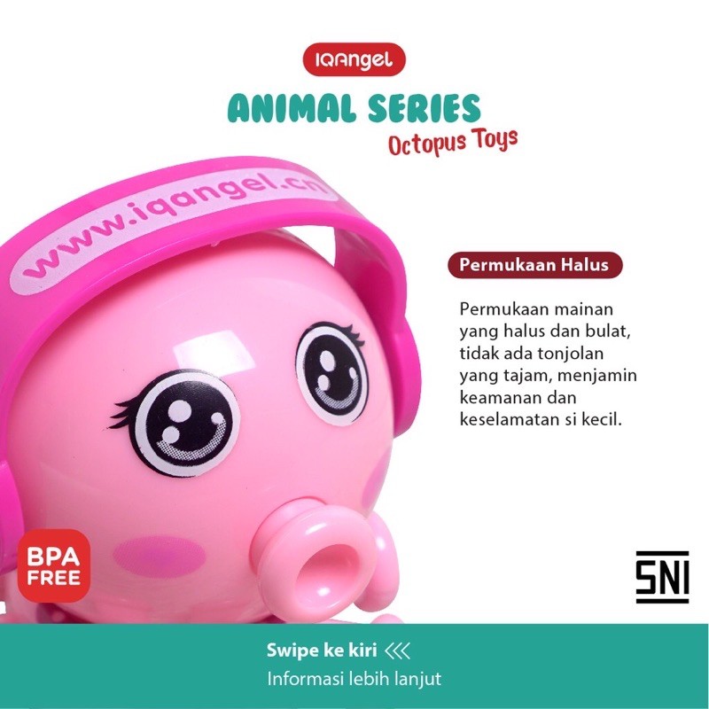 Iq Angel Octopus Toys - Mainan Edukatif Motorik Bayi Gurita Lucu - Mainan Putar Bergerak