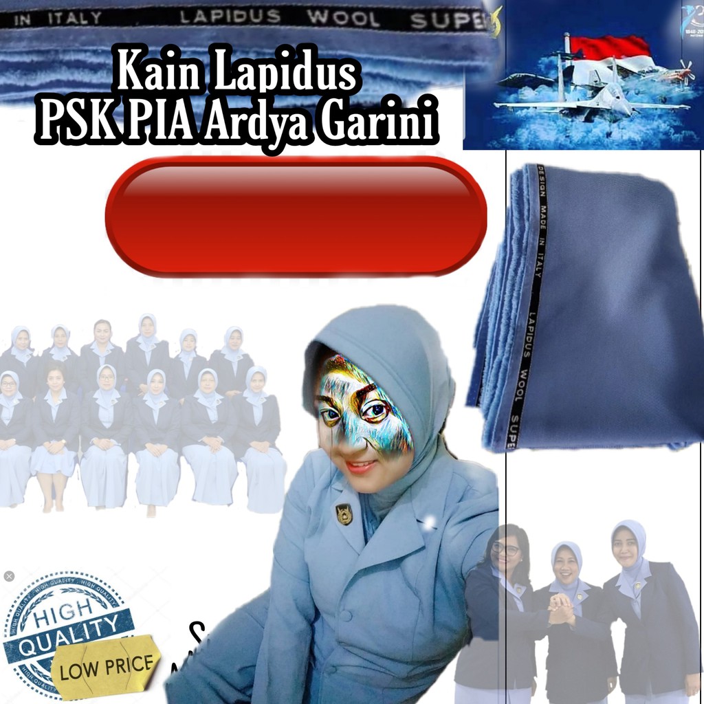 Lapidus Kain Bahan Seragam PSK PIA Ardhya Garini Harga Per 10 Cm