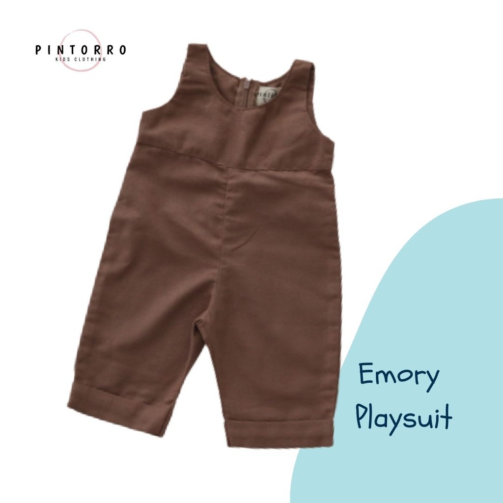 PLAYSUIT ANAK PEREMPUAN  0-4 TAHUN PREMIUM WARNA COKELAT EARTH TONE
