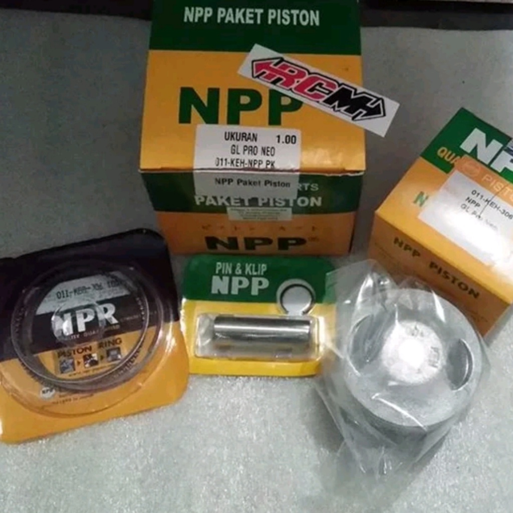 SEHER SEKER PISTON KIT SET OVER SIZE OS UK UKURAN STD STANDART STANDAR 0.5 0.50 050 50 100 1.00 GLPRO GL PRO NEOTEK NEOTECH NEO ORI ORIGINAL NPP ASLI